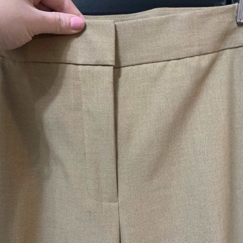Karl Lagerfeld Tan Trousers size 14 classic fit quiet luxury neutral - Picture 5 of 6